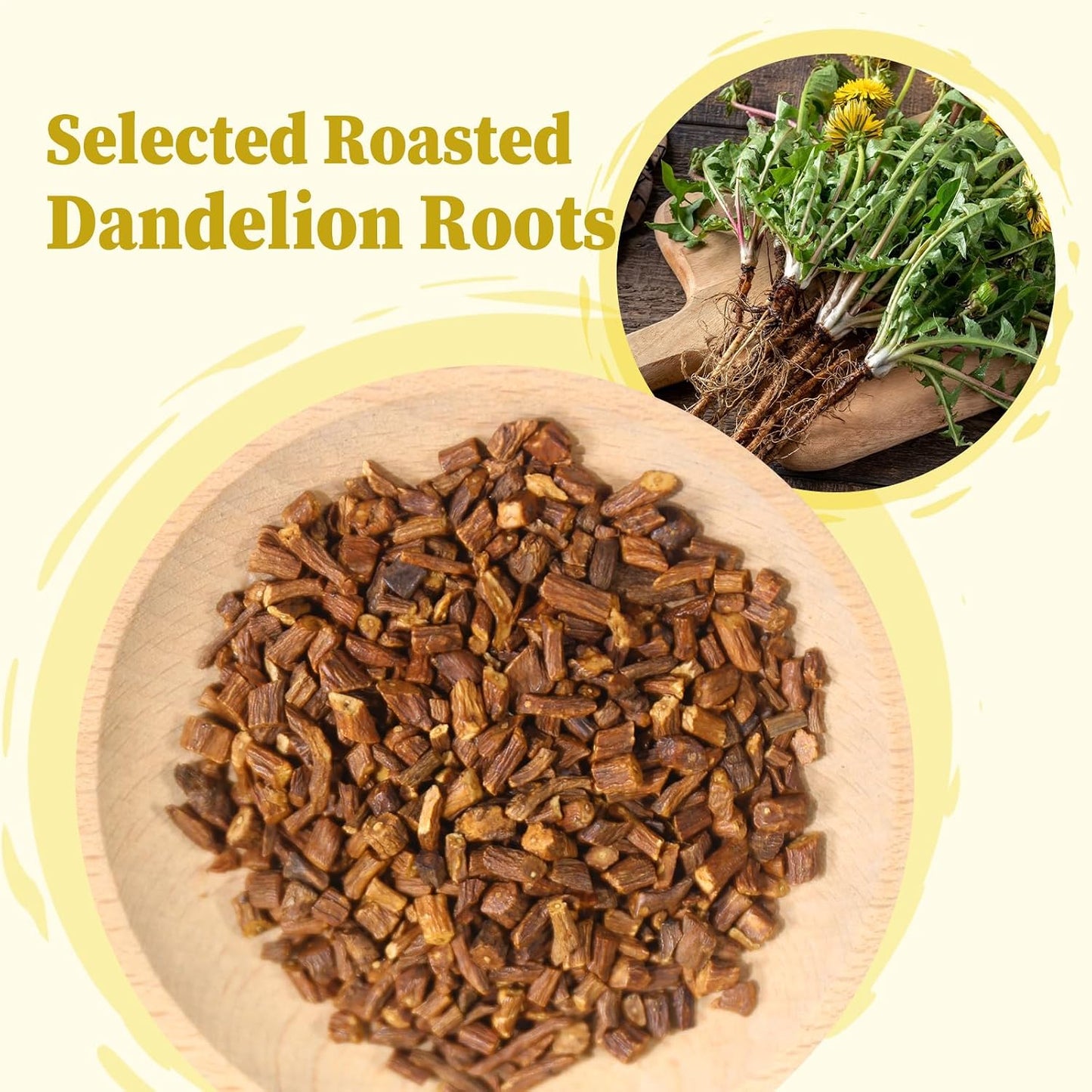 FullChea - Dandelion Root Tea Bags, 40 Count, Roasted Root Tea