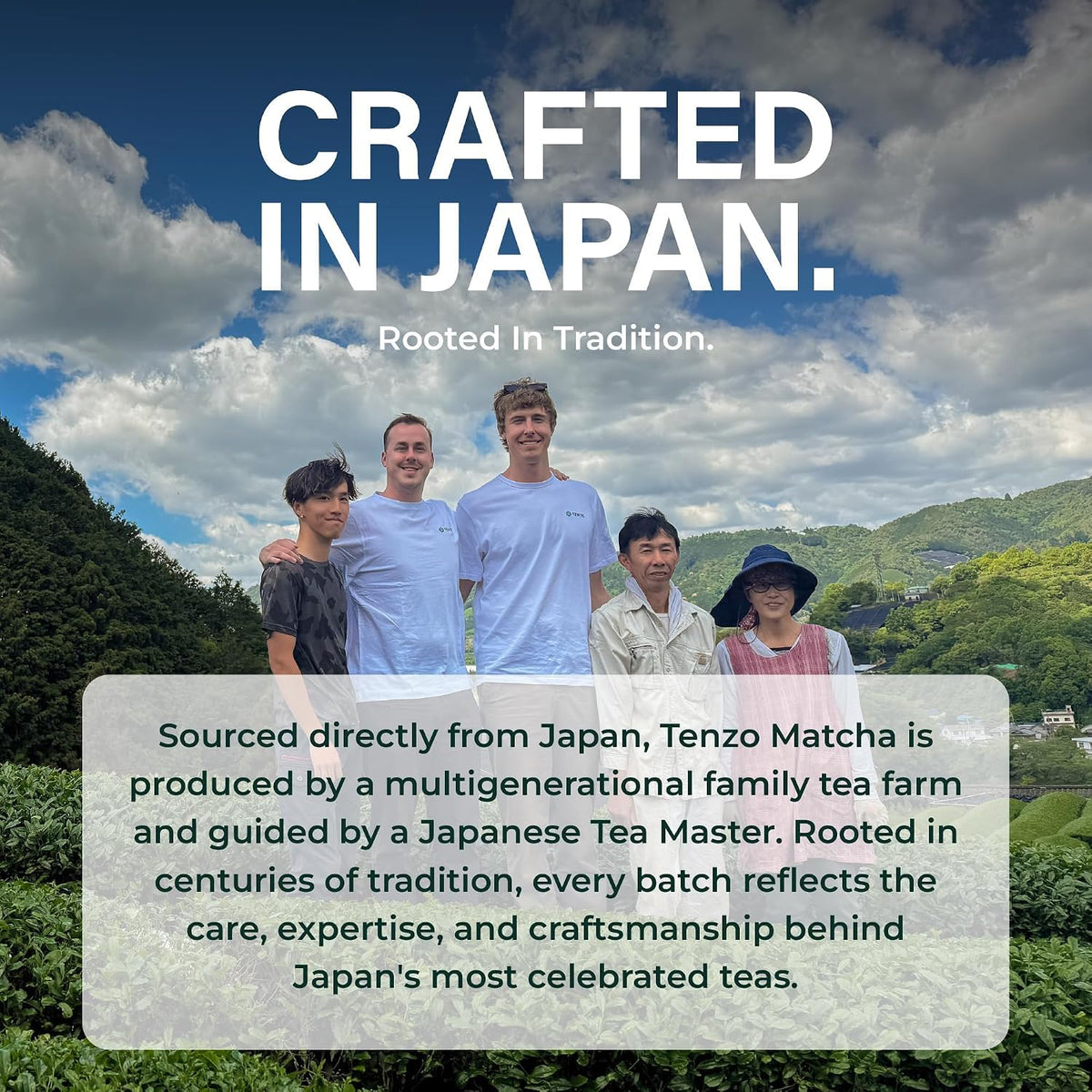 Tenzo Matcha Green Tea Powder, Organic Cafe Sweetened Matcha Latte Green Tea Powder, Ceremonial Barista Crafted Mix - Kosher - Authentically Japanese - Matcha Latte Mix (35.27 Ounce)