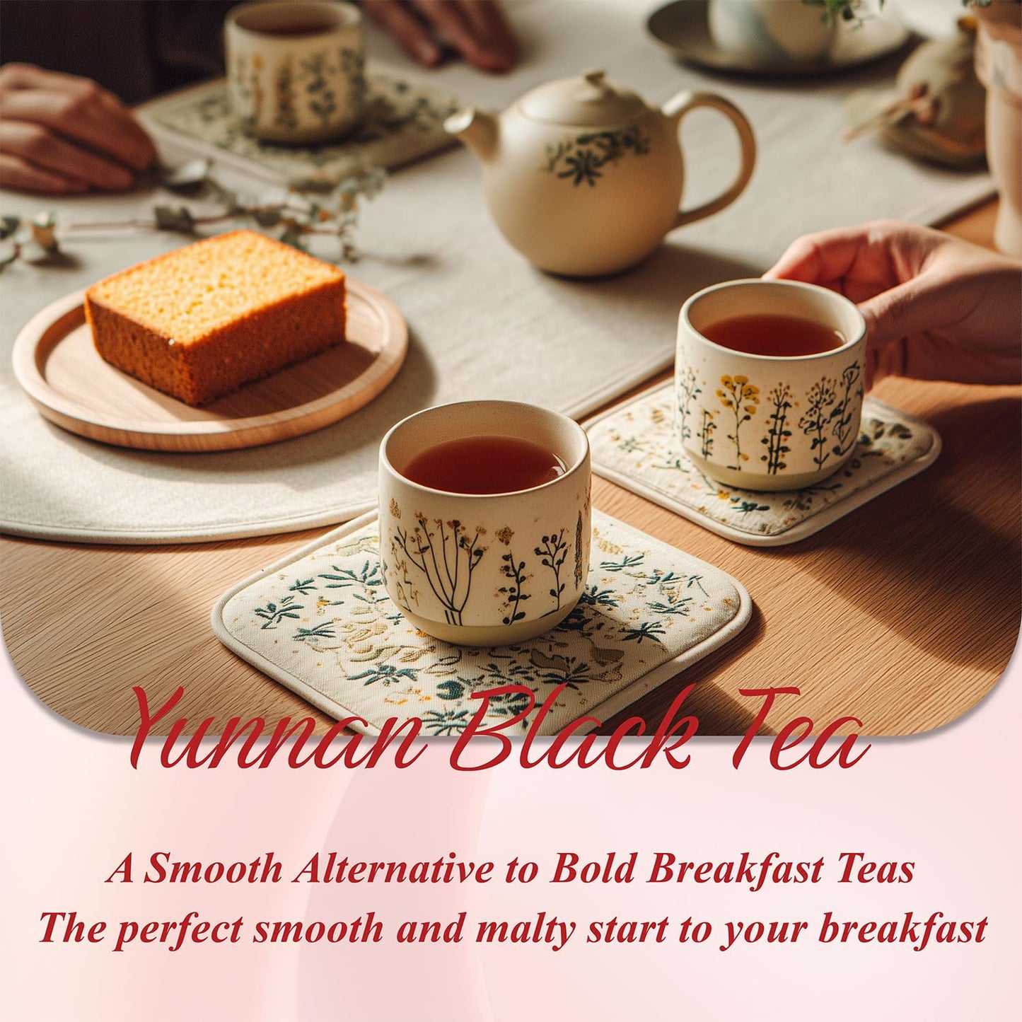WT WEETEE Yunnan Black Tea Loose Leaf 228g, 110+ Servings Chinese Dianhong Loose Tea, Honey Aroma, Full Bodied, Mellow & Smooth, Energizing & Caffeinated
