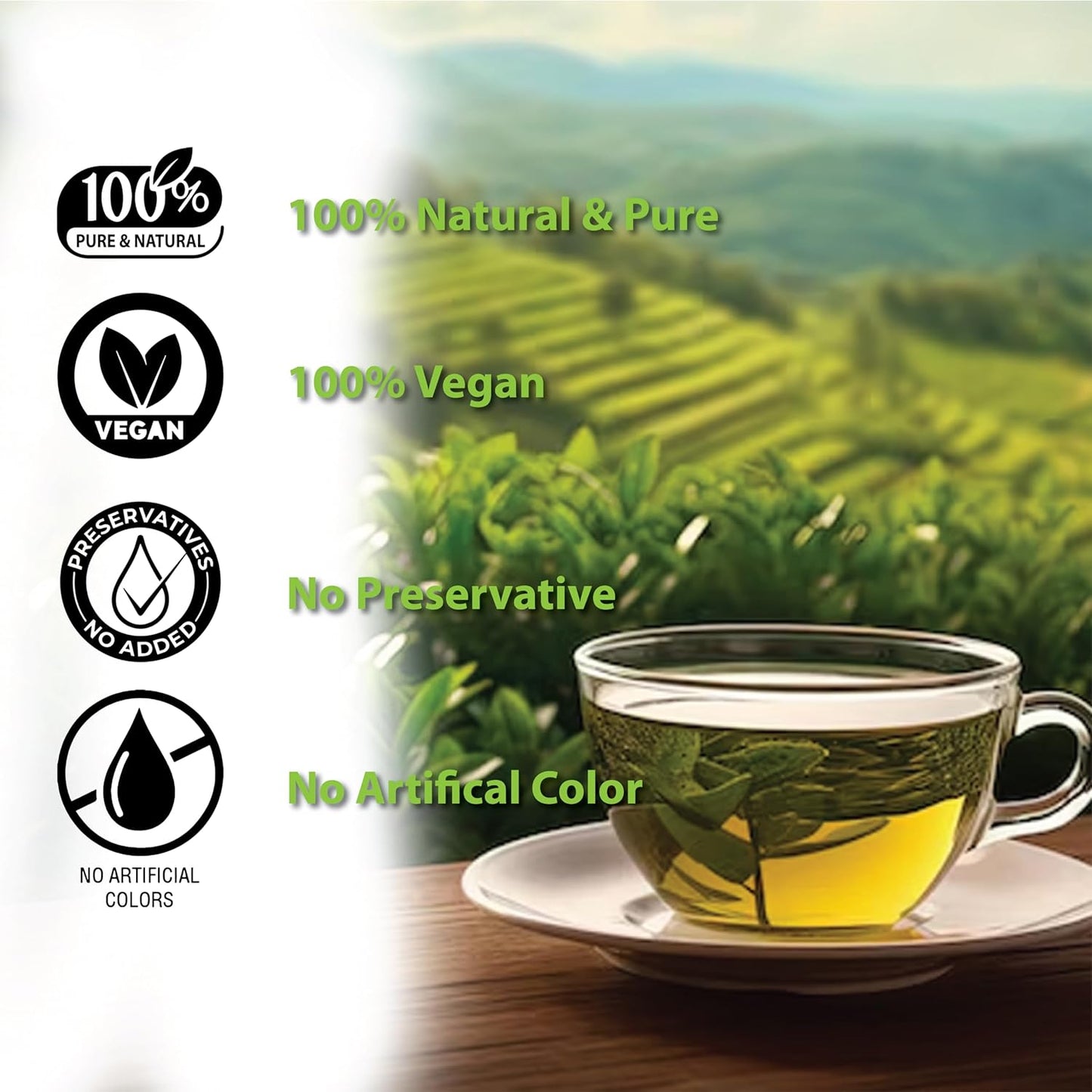 True Organic Premium Ceylon Green Tea |100 Count Tea Bags | USDA Organic & Kosher Certified |100 Envelop Organic Green Tea for Your Home & Cafe.