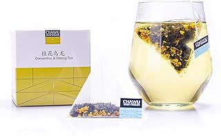 ChaWuWarmSun Osmanthus & Oolong Tea Bags,16 Tea bags,8 Count/Box(Pack of 2),Natural Osmanthus with Light Roasting TieGuanYin Oolong Tea Loose Leaf