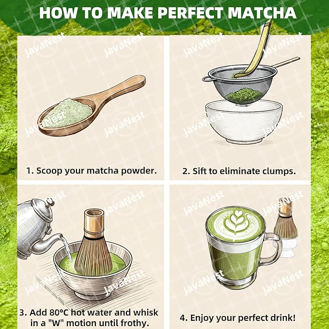 Matcha Bowl with Pour Spout & Whisk Holder, Traditional Japanese Ceramic Chawan Tea Set, Thick Non-Slip Matcha Mixing Bowl for Whisking & Pouring
