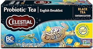 Celestial Seasonings Probiotic English Breakfast Black Tea 16 Count
