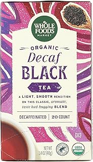 Whole Foods Market, Tea Black Decaf Organic, 20 Count