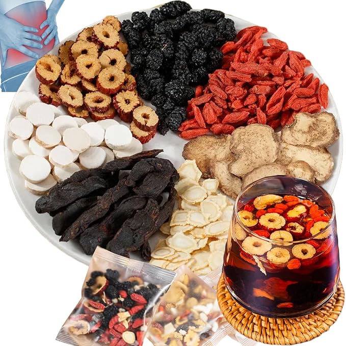 Ginseng Six Treasure Tea - 20 Bags Kidney Tea Ginseng Five Treasures Kidney Cleanse Chinese Herbal Tea for Women & Men, 10 Precious Ingredients Formula (20Bags)