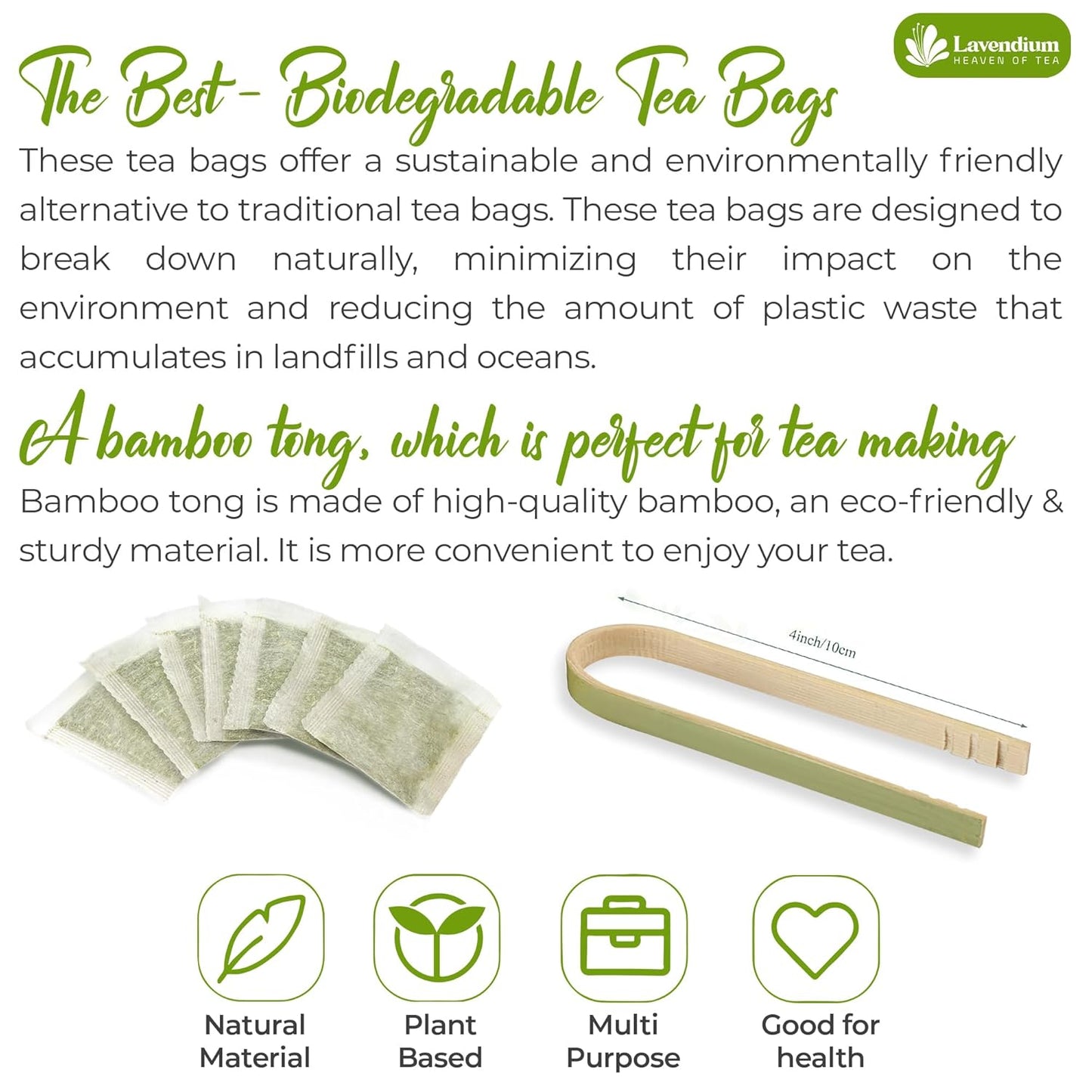 Lavendium, Premium 30 Tea Bags Bitter Melon Fruit Herbal Tea, 100% Natural and Pure, Hand-made, Made With Natural Materials-Corn Fiber Tea Bag, Sugar Free. Caffeine Free. Gluten Free. Vegan