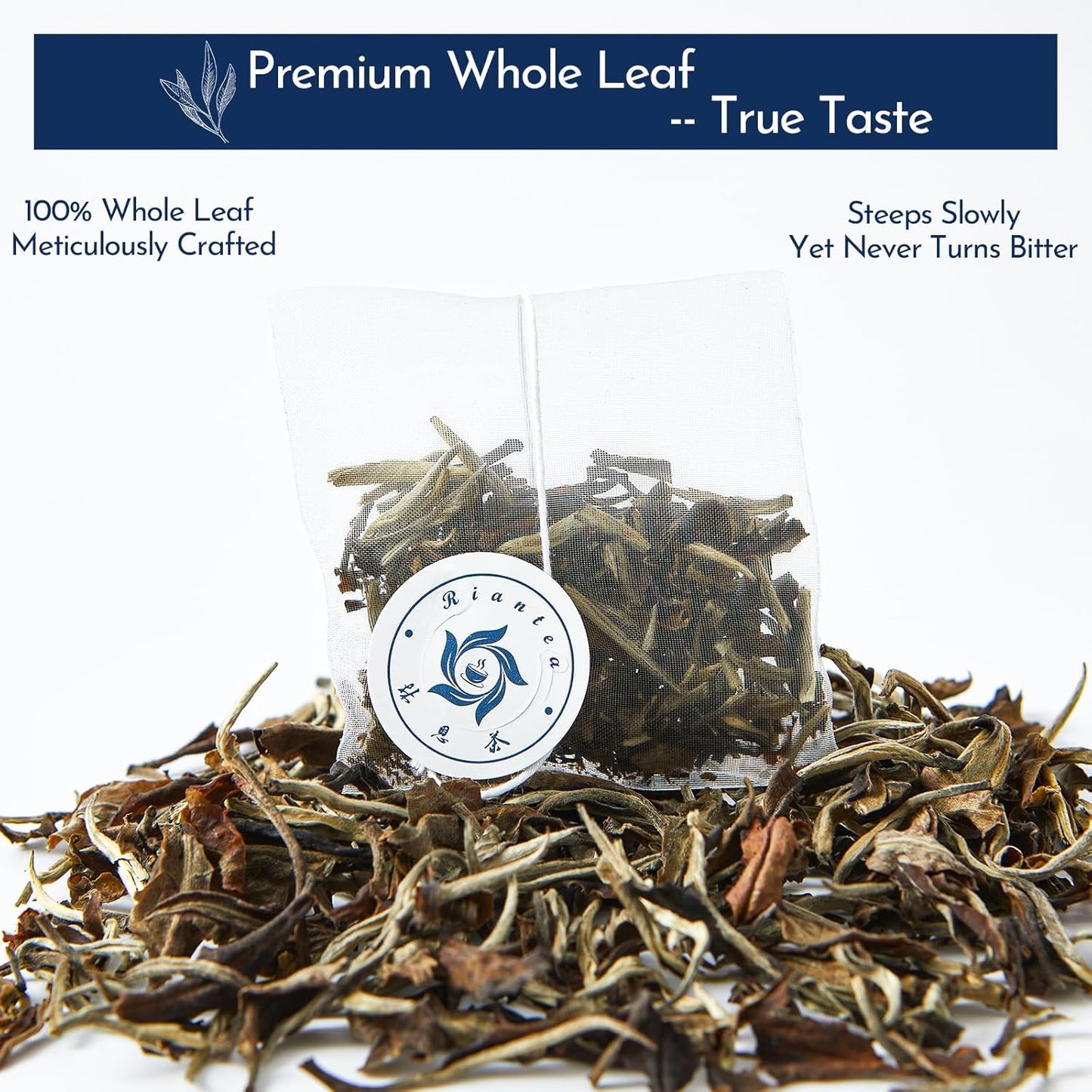 Rinatea Tea Gift Set - West Mt. Tea Selection-Tea Bag Sampler Variety Pack - Includes 6 Rich Flavors, 30 Tea Bags - Natural Loose Leaf Tea Sampler Gift Box for Tea Lovers