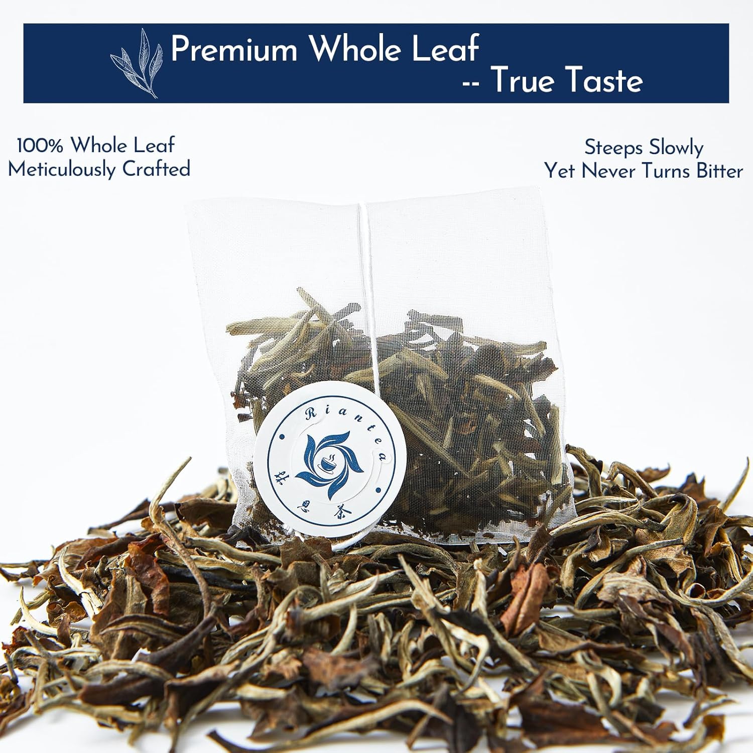Rinatea Tea Gift Set - West Mt. Tea Selection-Tea Bag Sampler Variety Pack - Includes 6 Rich Flavors, 30 Tea Bags - Natural Loose Leaf Tea Sampler Gift Box for Tea Lovers