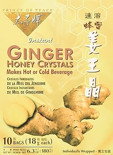 Prince Of Peace Ginger Honey Instant Crystal Tea - 10 bags per pack - 6 packs per case.