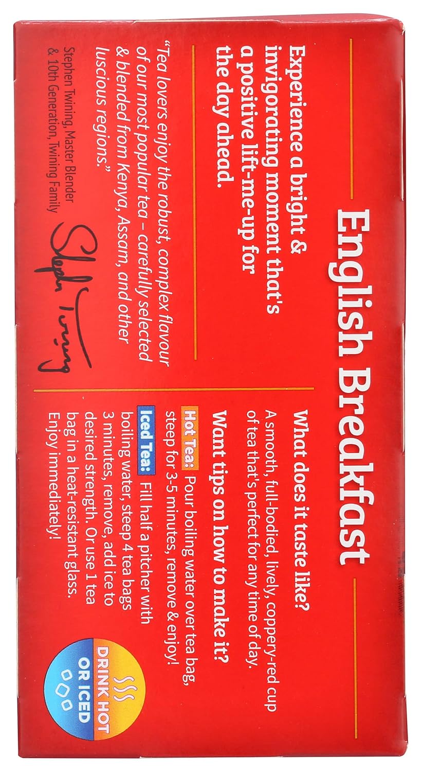 Twinings Tea From Grosvenor, Tea English Breakfast, 20 Count
