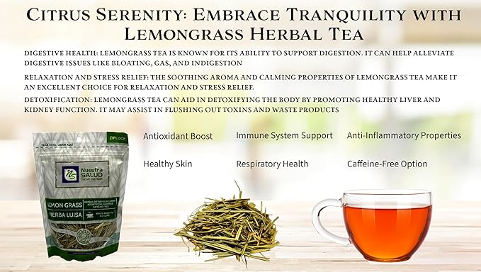 Lemongrass Herbal Tea Hierba Luisa Value Pack (120g)
