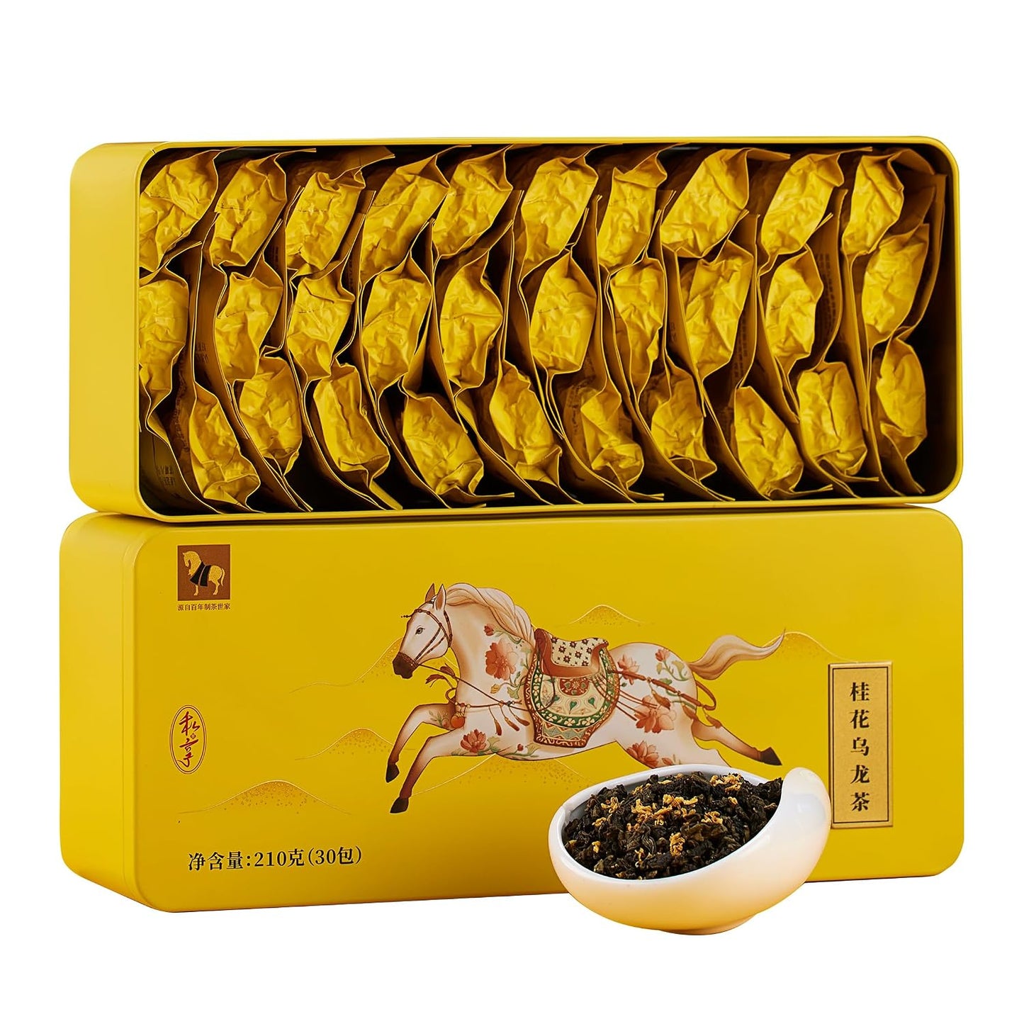 BAMATEA Osmanthus Oolong Tea Tieguanyin Loose Leaf, 210g (7.41oz), 30 Packs