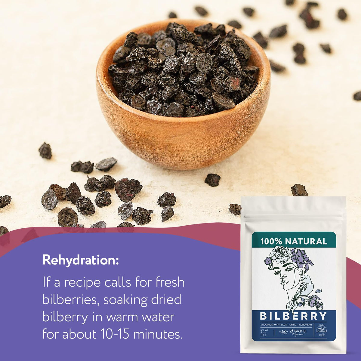 Wild Bilberry Fruit 4 oz. - Bilberry Tea - Antioxidant Support