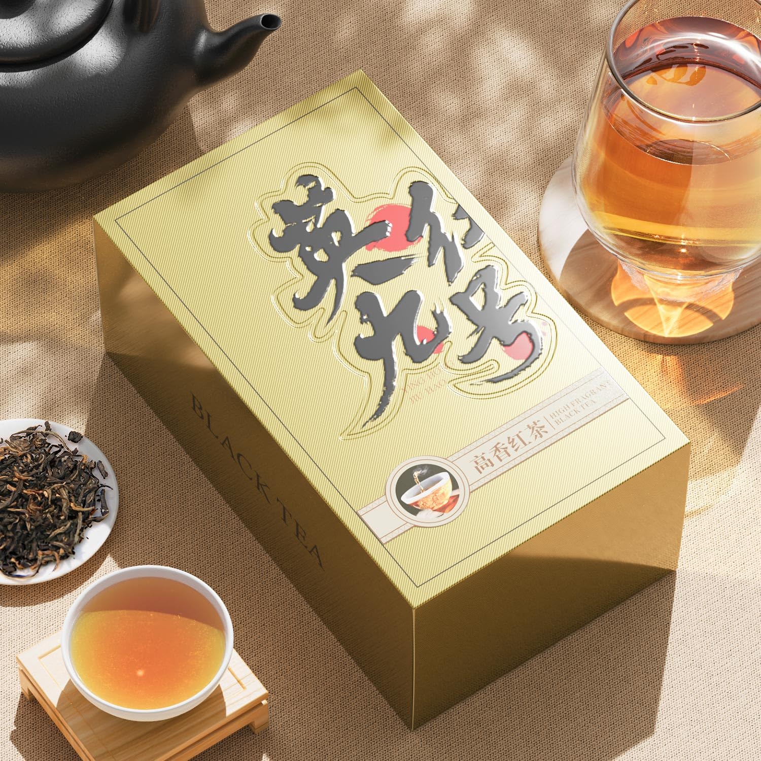 Jonhoy Black Tea Loose Leaf, Black Tea with a Nice Aroma and Full-bodied Flavor, Rich, Smooth, Tea Gift with 6 Pack Premium Tea Sampler