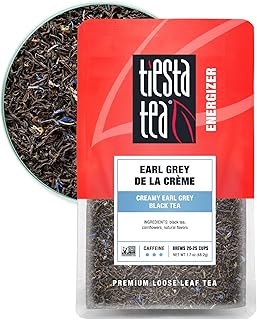 Tiesta Tea - Earl Grey de la Crème, Premium Loose Leaf Tea Blends, Caffeinated Black, Make Hot or Iced & Brews Up to 25 Cups - 1.7 Ounce Resealable Pouch