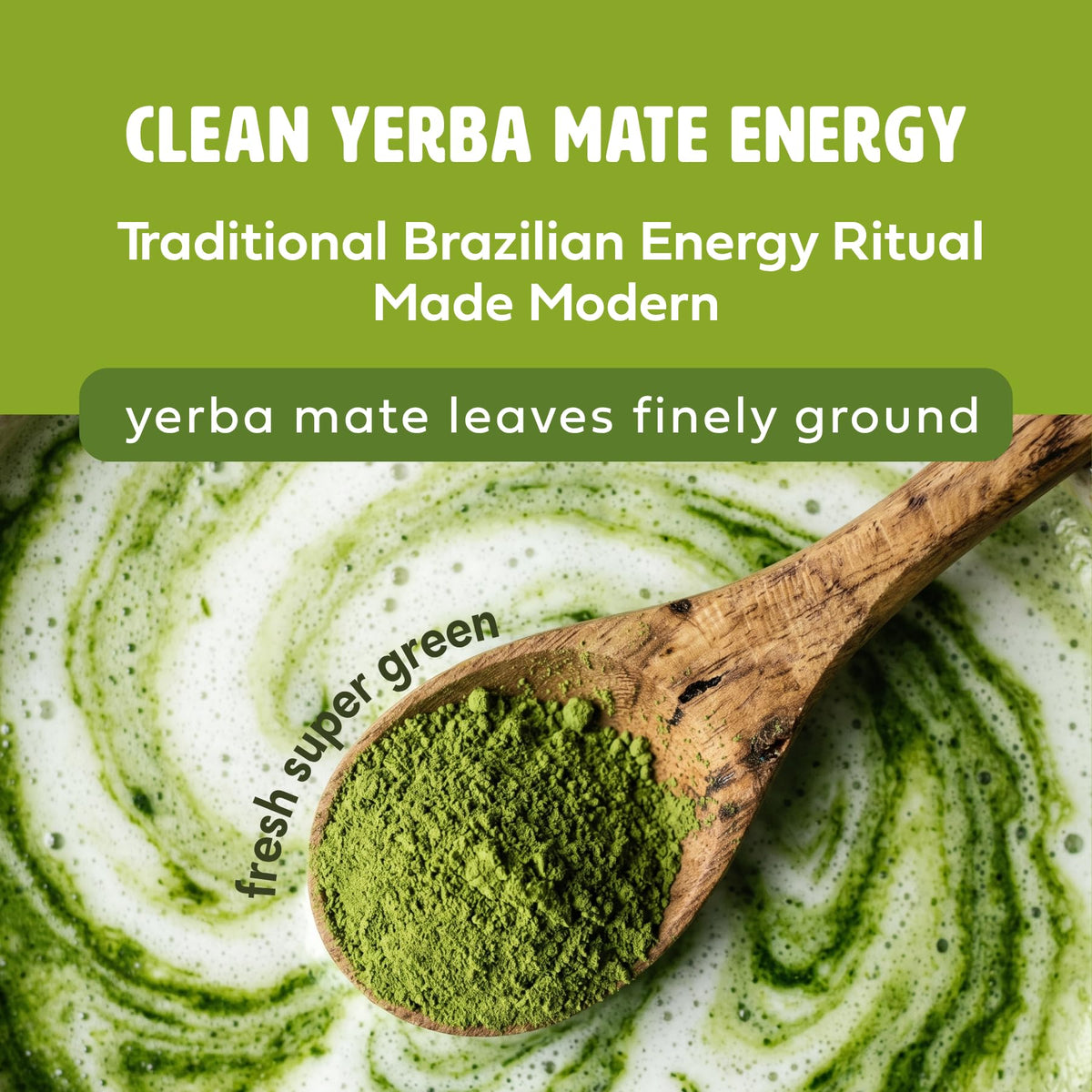 Obby Pure Green Yerba Mate Powder - Matcha Style - 60G
