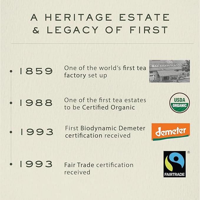 Makaibari Silver Tips Imperial Tin Caddy | Award Winning Organic Oolong Handmade Whole Leaf Tea | 50 Grams