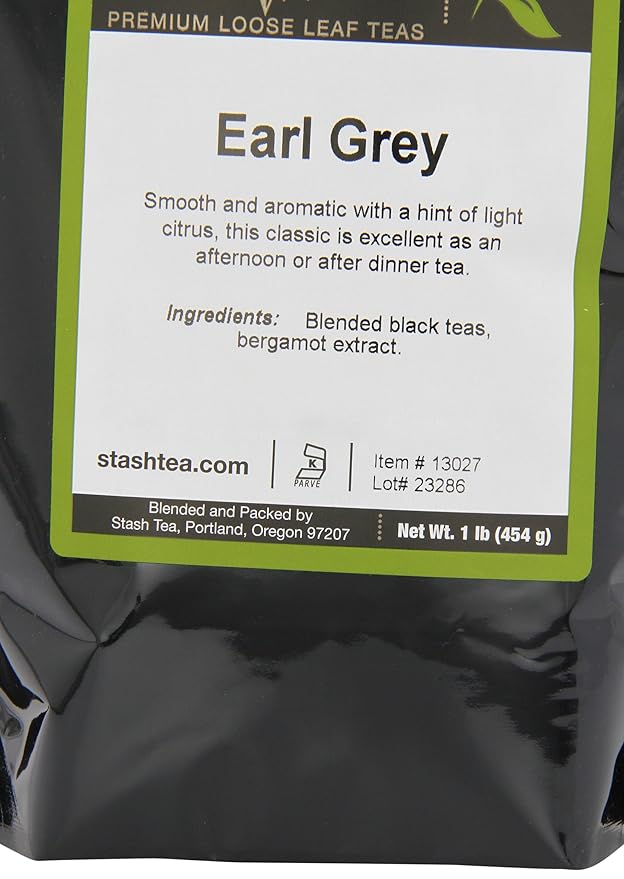 Stash Tea Earl Grey Premium Loose Leaf Tea, 16 Ounces