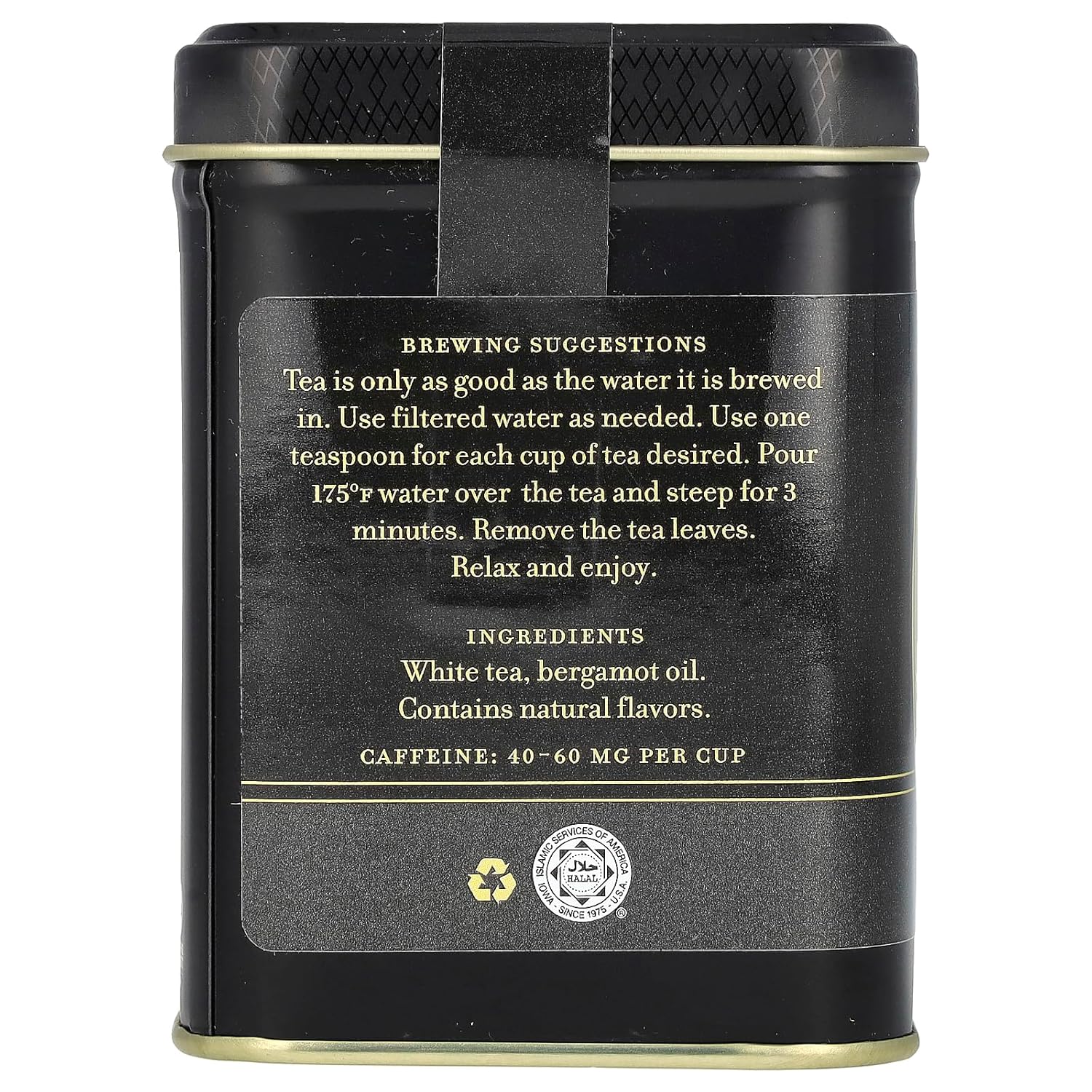 Harney & Sons Winter White Earl Grey Tea, 2 oz loose leaf tea