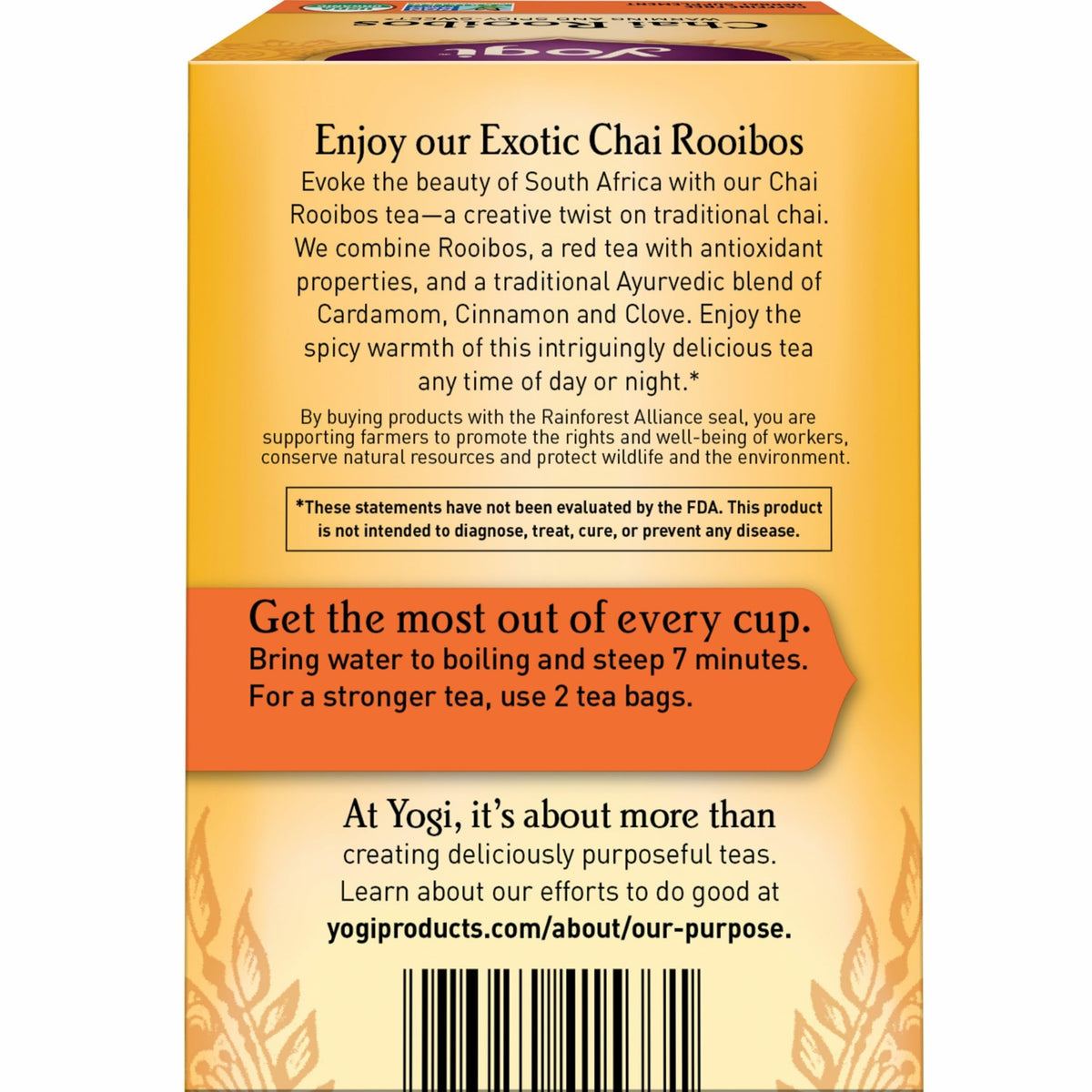 Yogi Chai Rooibos Tea, 16 Tea Bags (4 Pack)
