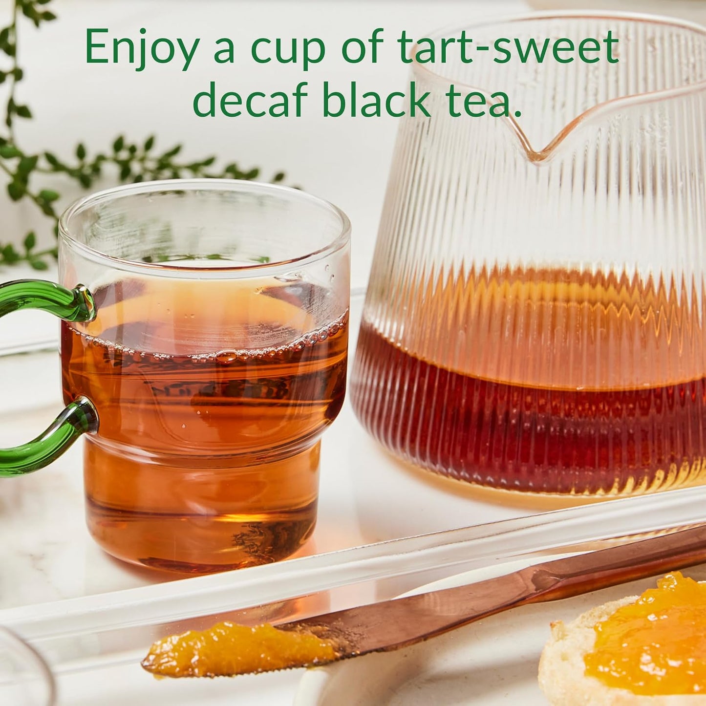 The Republic of Tea Decaf Apricot Black Tea, 50 Count | Suited to later-day sipping. Brisk and full-bodied with notes of ripe fruit. Gluten Free and Carb Free.