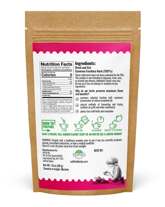 1.8 oz Dried Common Fumitory Herbal Tea (Fumaria Officinalis L.) - 50g Common Fumitory Herb Tea Hierba De La Palomina