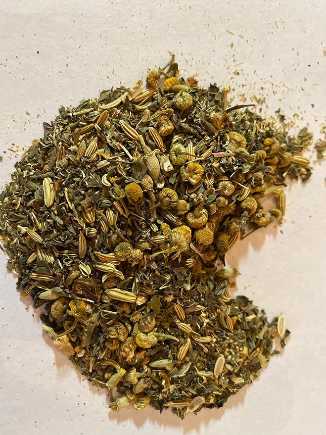Fire Teas - Soothing Stomach Relief Herbal Tea- Irritable Bowel, Diverticulitis & Abdominal Discomfort - Organic Fennel, Peppermint, Chamomile, Ginger