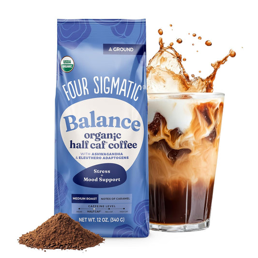 4551058-Four Sigmatic Organic Balance Adaptogen Ground Coffee, 12 Oz