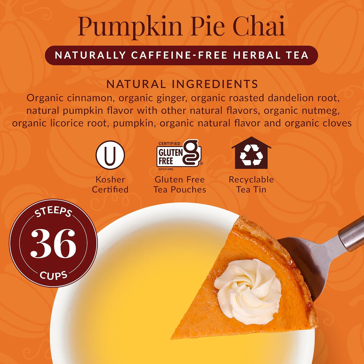 The Republic of Tea Pumpkin Pie Chai Herbal Tea