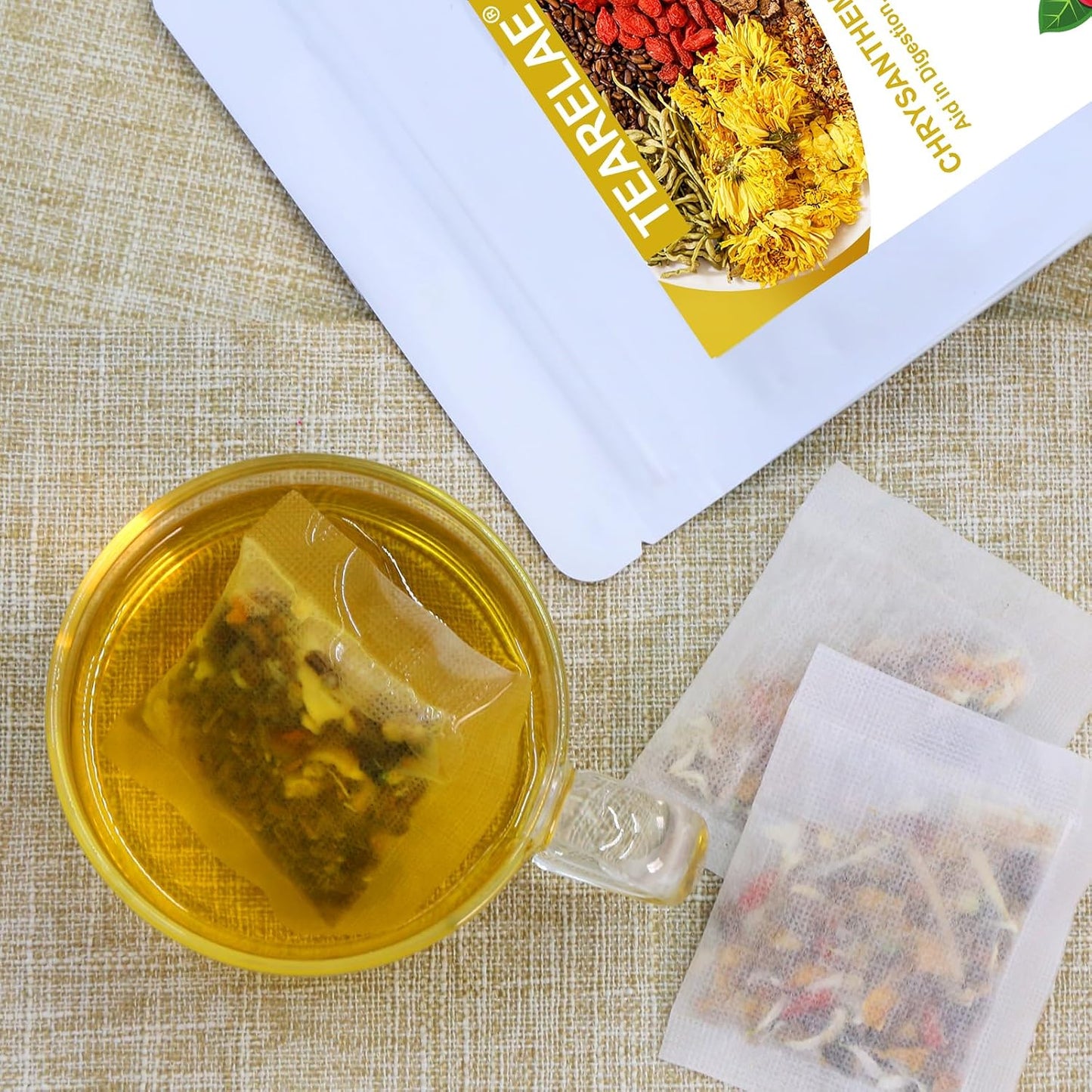 TEARELAE Chrysanthemum Cassia Seed Tea, 4g x 40 Tea Bags, Gentle Daily Brew