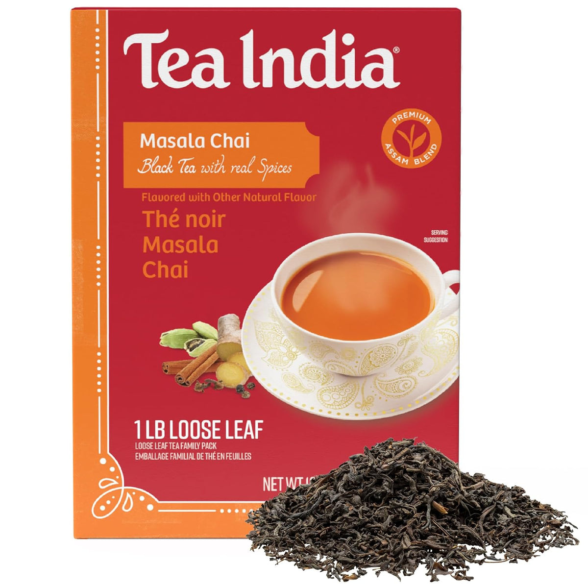 Tea India Masala Black Tea, Loose Leaf, 1 LB