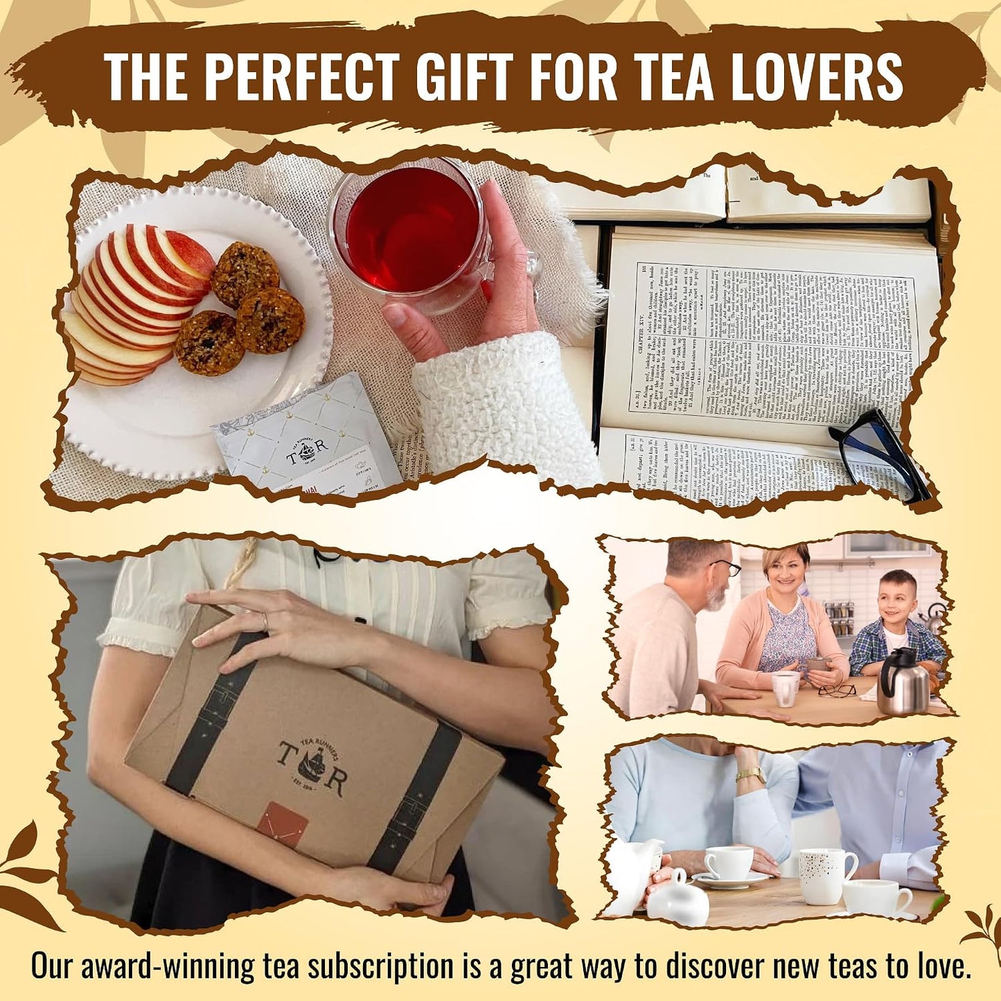 Tea Runners Chai Tea Variety Pack – Apple Pie, Bourbon Barrel, Chai Rooibos, Mumbai, Rise and Chai – Loose Leaf Tea Sampler – Spiced Black &amp; Rooibos Blends – 0.75 oz Each, Pack of 5