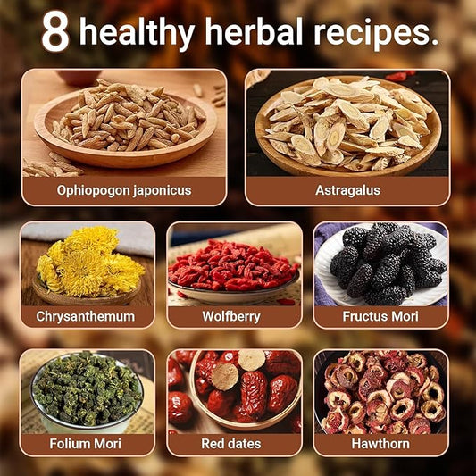 Bnwuam Eight Treasures Herbal Tea – Traditional Chinese Herbal Tea for Daily Immune Support, Energy & Relaxation (Caffeine-Free Wellness Drink)