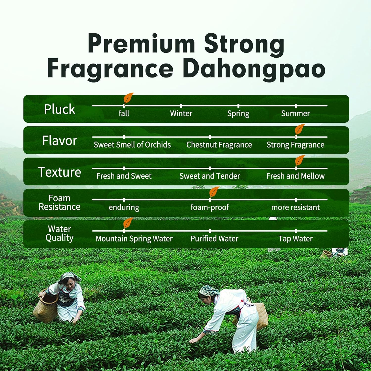YUANSHENG Dahongpao Oolong Tea, Fujian Wuyi Rock Oolong Tea Loose Leaf with Nectar Aroma, Dark and Moist, Natural High Mountain Chinese Tea Dahongpao Big Red Robe 1.76Oz (50g) 特级大红袍 乌龙茶 中国功夫岩茶