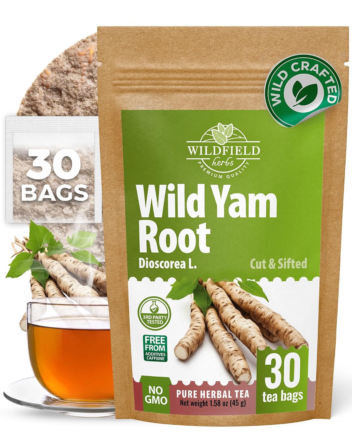 30 Bags Wild Yam Root Herbal Tea (Dioscorea)