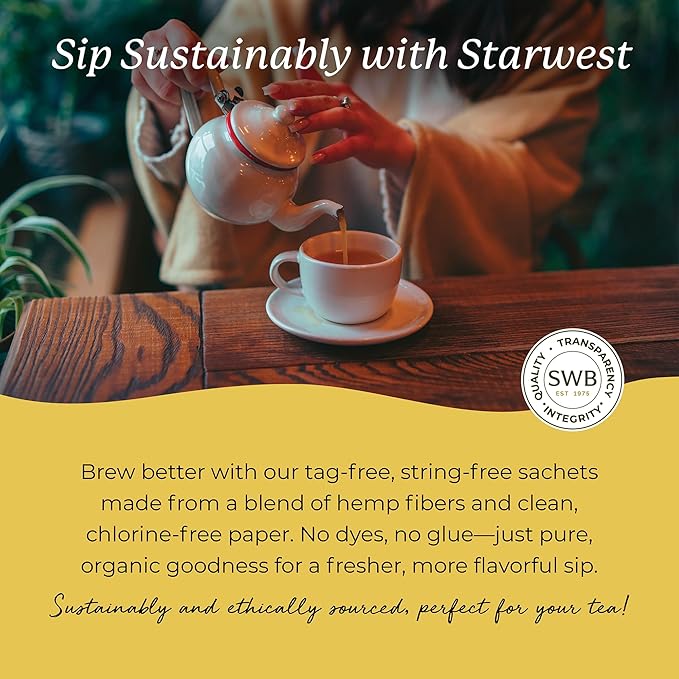 Starwest Botanicals Organic Dandelion Root Tea - Cleansing Herbal Tea, Caffeine Free, Natural Elimination Support