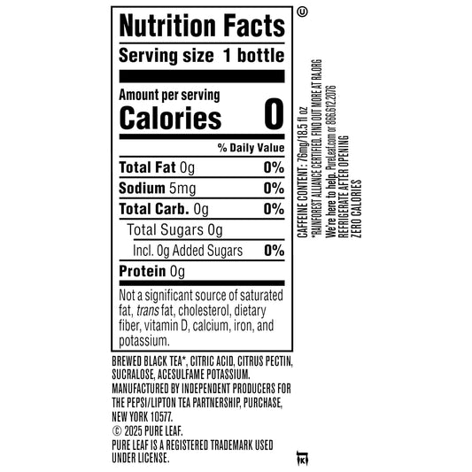 Pure Leaf Iced Tea, Zero Sugar Sweet Tea, 18.5 Fl Oz Bottles (12 Pack)