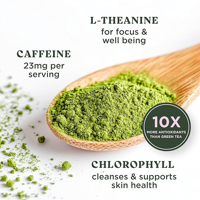 The Harmony Matcha Lavender (7.05oz Bag - 20 Servings) Premium Japanese Matcha Powder, Rich in Antioxidants & L-Theanine, Sweetened with Organic Sugar, No Preservatives