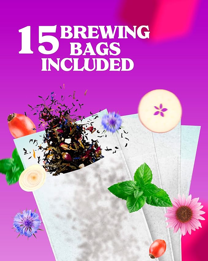 Lovare Alpine Herbs Loose Leaf Tea 80 g - Made in Ukraine – Herbal tea blend, Lemongrass, Chamomile Flowers, Rose Hips, Orange Peel and Blossom