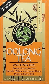 Triple Leaf Tea - Oolong Tea Bags, Wulong Tea, Semi-Oxidized, 20 Tea Bags
