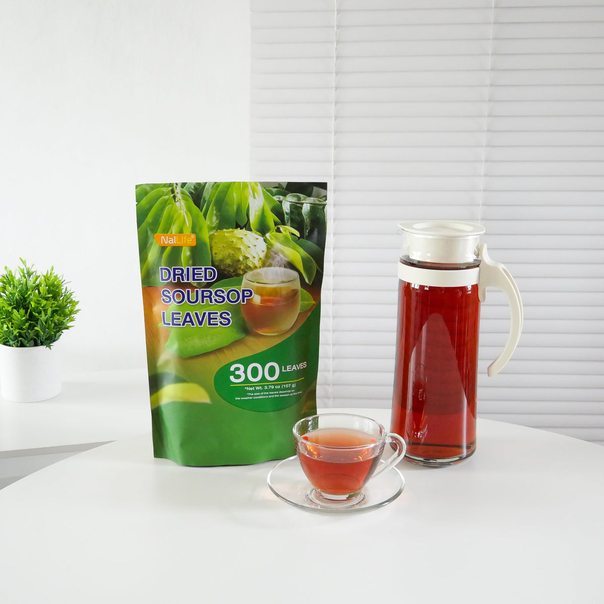 NalLife Soursop Leaves Tea - 300 Dried Whole Leaves for Tea