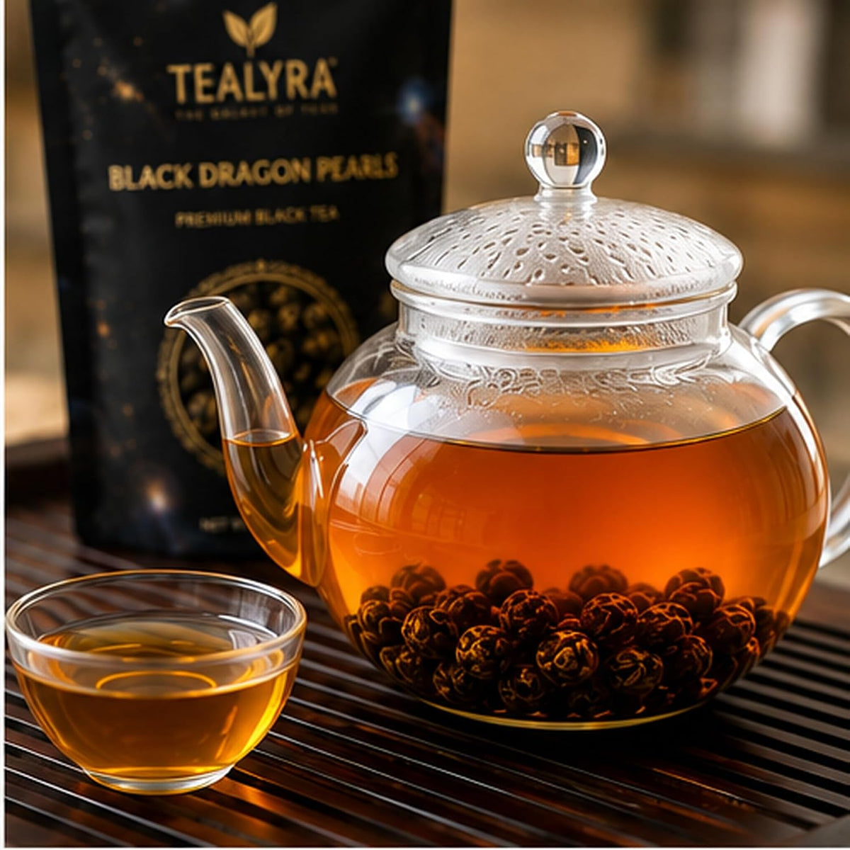 Tealyra | Black Dragon Pearls - Loose Leaf Tea, 240g (16 oz)