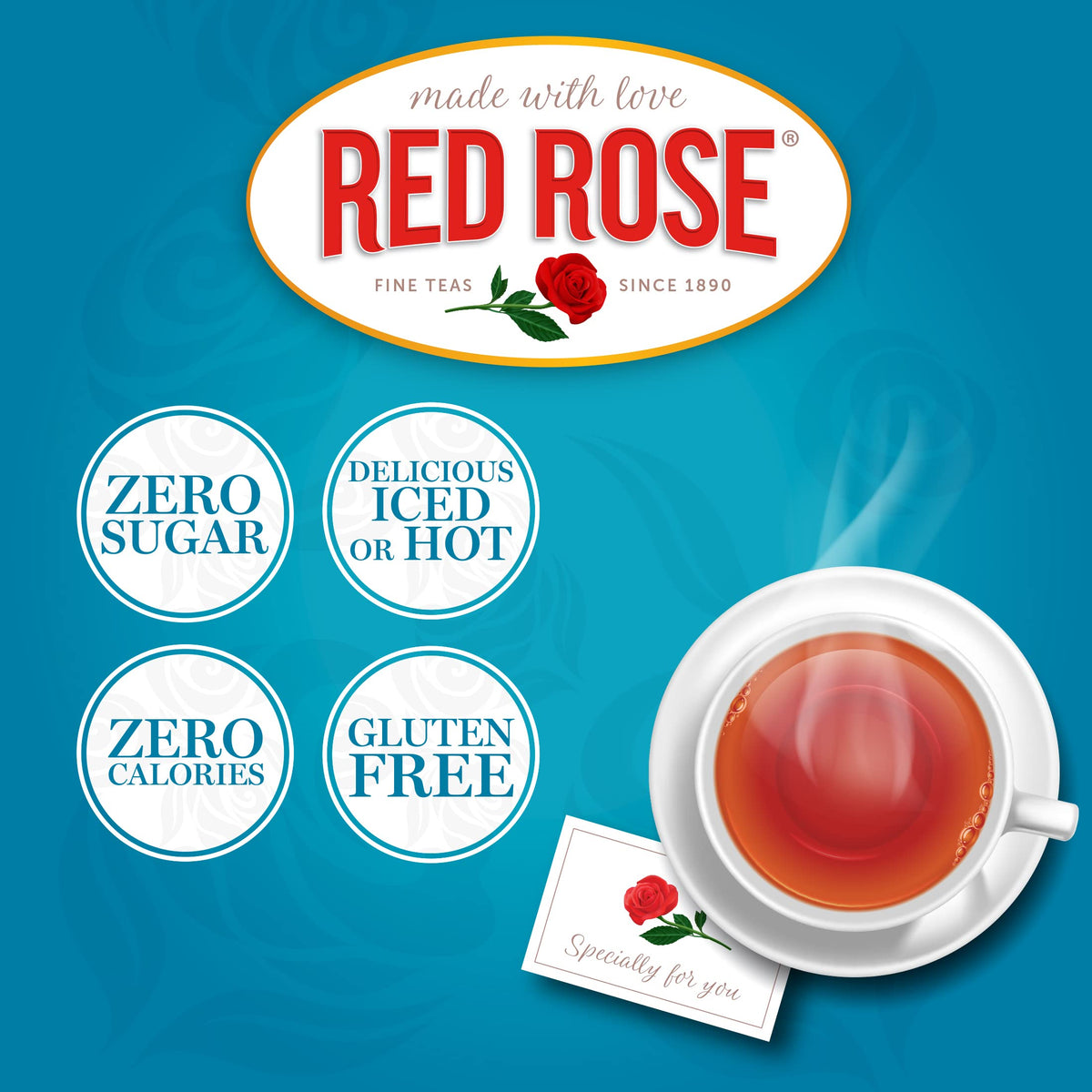 Red Rose Original Black Tea, Full-Flavored Strong Tea, 100 Tea Bags