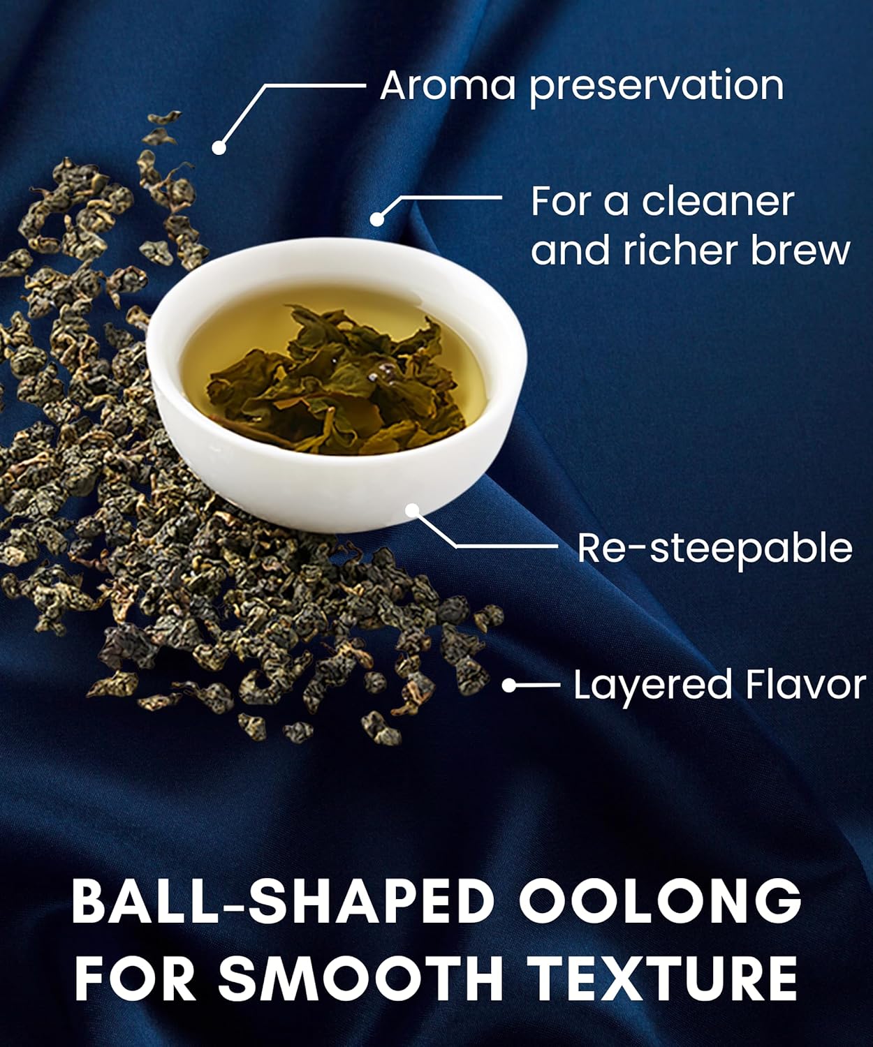 Premium Taiwan Four Seasons Spring Oolong, 1.76oz (50g) Si Ji Chun Oolong Tea Whole Loose Leaf, High Mountain Floral & Smooth Taste, Foil Bag Inside for Lasting Freshness, Serving 17-25 Cups