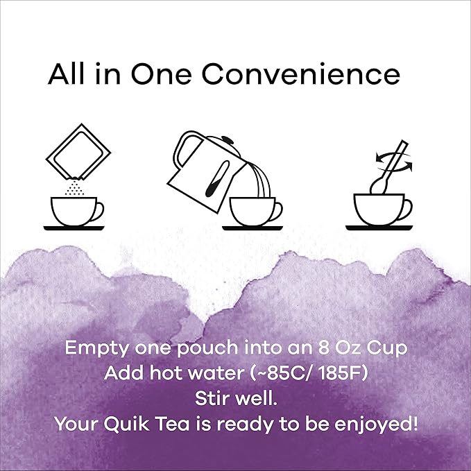 QuikTea Saffron Masala Chai Tea Latte – 10 Count, Bold Saffron Masala Flavor, no preservatives – Just Add Hot Water