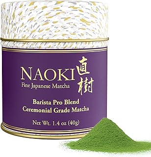 Naoki Matcha Barista Pro Blend Ceremonial Grade Matcha - Authentic Japanese First Harvest Ceremonial Grade Matcha Green Tea Powder from Japan (40g / 1.4oz)