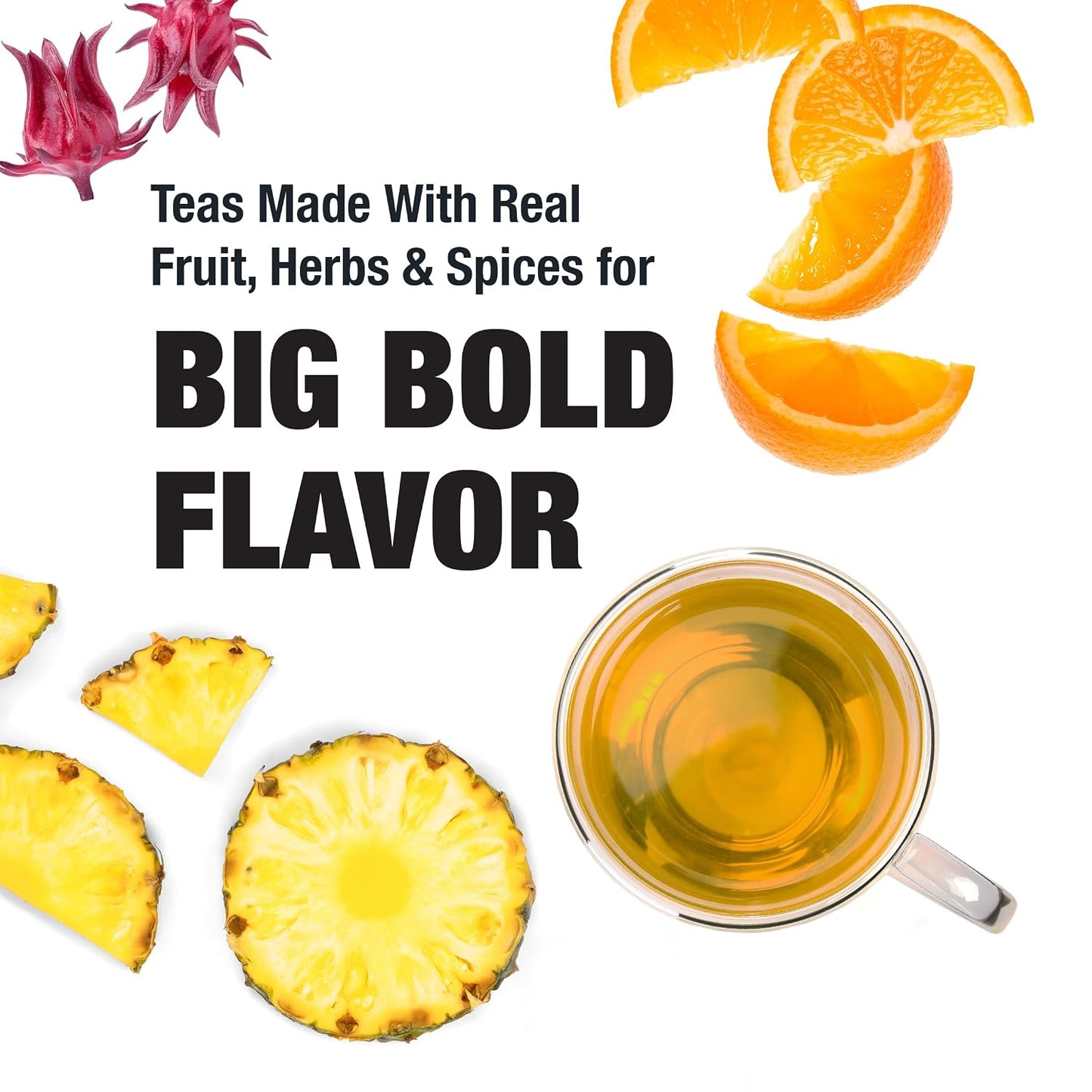 Tiesta Tea - Maui Mango Mango Pineapple Herbal Tea Premium Loose Leaf Tea Blend Non-Caffeinated Fruit Tea Make Hot or Iced Tea &amp; Brews Up to 25 Cups - 2.2 Ounce Resealable Pouch (Pack of 4)
