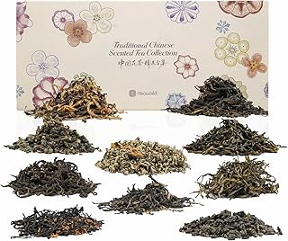 iTeaworld China Flower Tea Series, 10 Different Tea Variety Pack(Jasmine Green Tea, Rose Black Tea, Pomelo Blossom Oolong ect.), Each Flavor Comes With 2 Packs Of Loose Leaf Tea Sampler, A Great Tea Bags Variety Pack Gift Set, 3.5oz