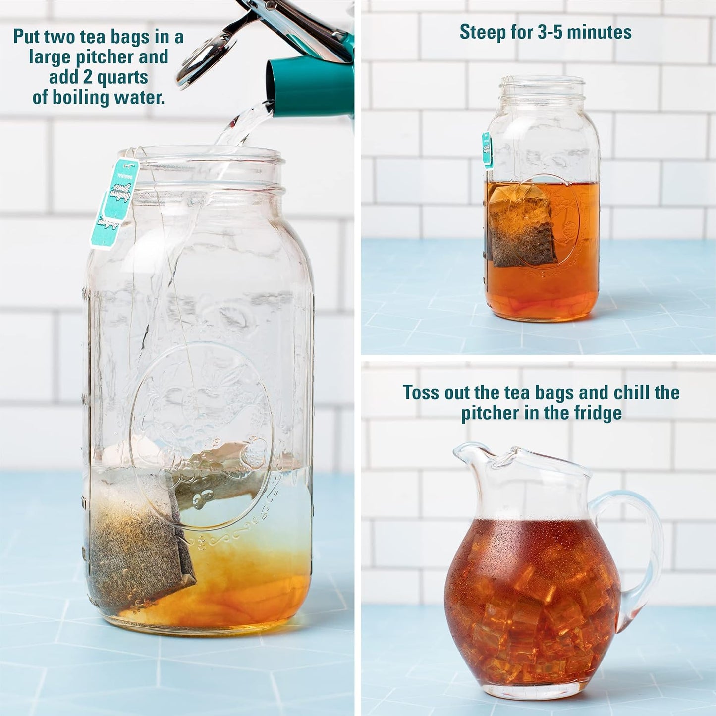 Southern Breeze Original Family Size Tea Bags, 22 Ct (Pack of 6) | Southern-Style Sweet Tea | By the Pitcher | Zero Sugar | Zero Carbs | Hot Brew Ready | Perfect for Family