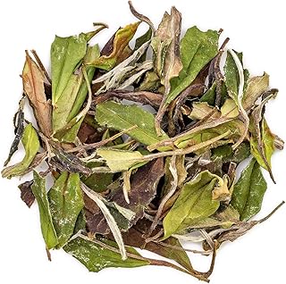 oriarmcha 125g / 4.4oz Fuding White Peony Tea Loose Leaf - Bai Mu Dan White Tea Leaves - Bai Mudan Yuqian 3rd Grade - Caffeine Level Low Naturally Processed
